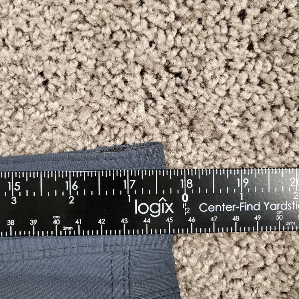 Eddie Bauer First Ascent Guide Pro Pants Mens 35x32 Gray Blue Hiking Nylon